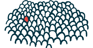 A single red figure is shown in a crowd in this illustration of rare.
