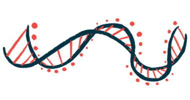 A strand of DNA is shown.