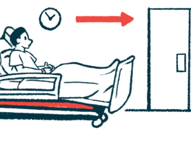 A patient rests on a gurney outside an operating room.