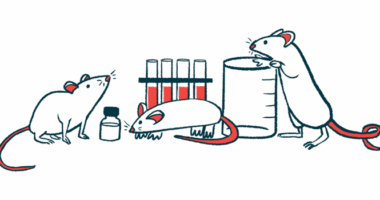 An illustration of laboratory mice beside test tubes and a beaker, representing preclinical research and gene therapy experiments in mouse models.